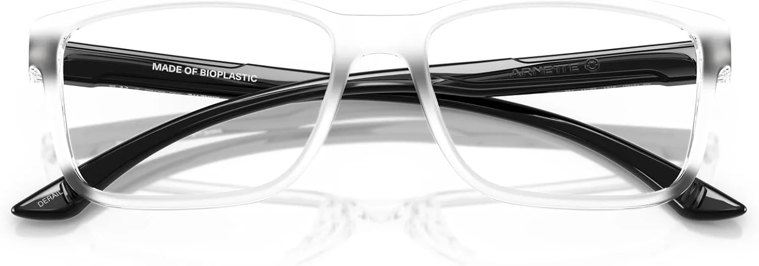 ARNETTE Men's An7276u Derail Universal Fit Square Prescription Eyewear Frames