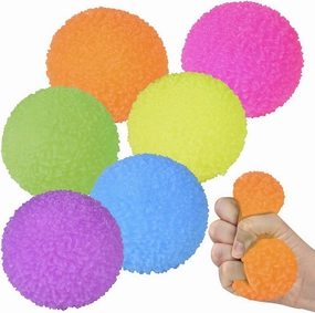 ArtCreativity Stretchy Crystal Gummi Stress Balls, Set of 6, Stress Relief Fidget Sensory Toys for Autistic Children, Anxiety, and ADHD, Birthday Party Favors, Goodie Bag Fillers for Kids