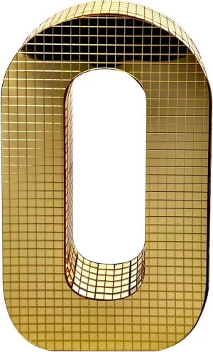 Ashland 7.75" Gold Disco Tabletop Monogram Letter Spring Home Decor