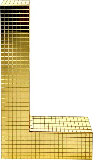 Ashland 7.75" Gold Disco Tabletop Monogram Letter Spring Home Decor