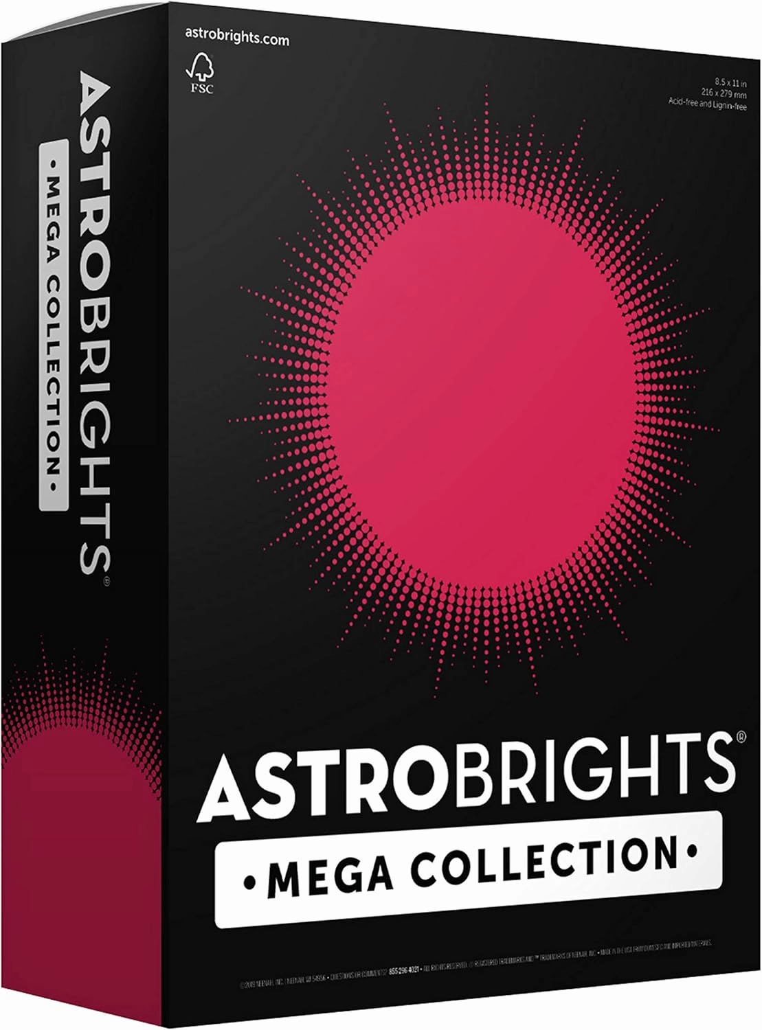 Astrobrights Mega Collection, Colored Paper, Bright Red, 625 Sheets, 24 lb/89 gsm, 8.5" x 11"-MORE SHEETS! (91620)