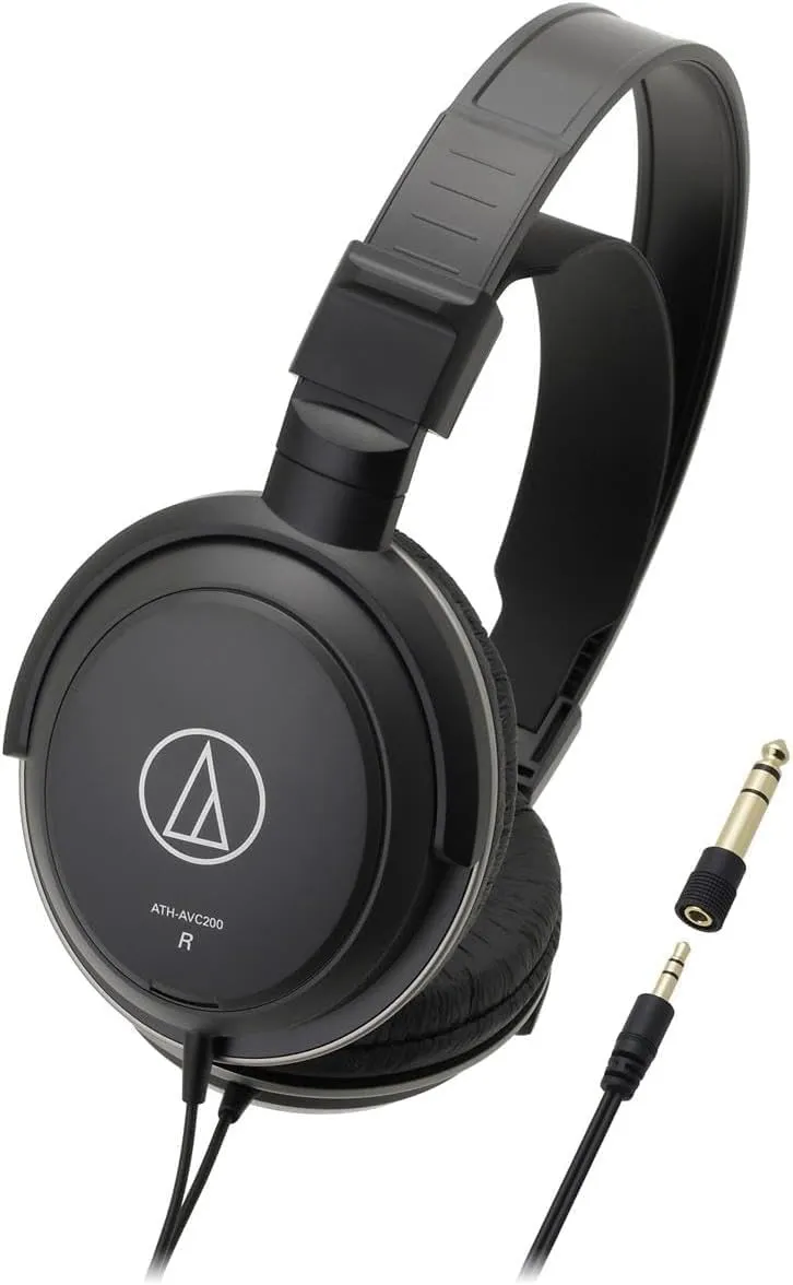 Audio-Technica ATH-AVC200 SonicPro Over-Ear Closed-Back Dynamic Headphones - 1/8", Black