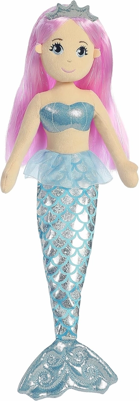 Aurora® Enchanting Sea Sparkles™ Crystal Stuffed Doll - Imaginative Play - Magical Companions - Blue 18 Inches