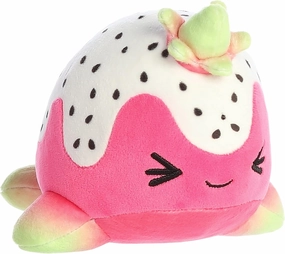 Aurora® Enchanting Tasty Peach® Dragon Fruit Nomwhal Stuffed Animal - Bright & Colorful Design - Showpiece Plush - Pink 7 Inches