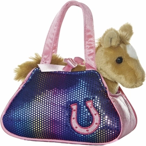 Aurora® Fashionable Fancy Pals™ Betsey Bling Stuffed Animal - On-The-go Companions - Stylish Accessories - Purple 7 Inches