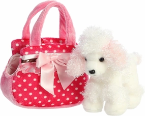 Aurora® Fashionable Fancy Pals™ Fancy Pink Polka Dot™ Stuffed Animal - On-The-go Companions - Stylish Accessories - 8 Inches