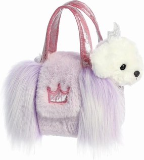 Aurora® Fashionable Fancy Pals™ Princess Puppy Designer™ Stuffed Animal - On-The-go Companions - Stylish Accessories - White 7 Inches
