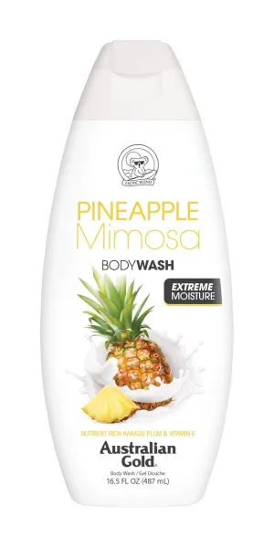 Australian Gold Pineapple Mimosa Body Wash, 16.5 Ounce | Gentle & Moisturizing with Nutrient Rich Kakadu Plum & Vitamin E