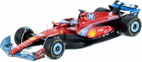 Auto Burago F1 Ferrari Sf-24 Edition Miami GP 1:18 Scale Leclerc #16