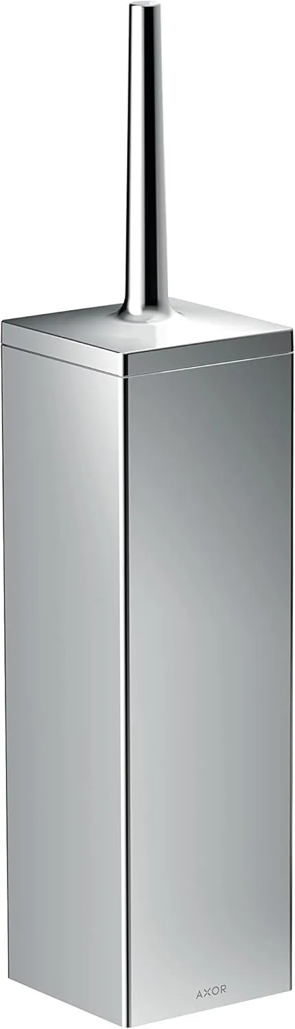 AXOR Universal Rectangular Toilet Brush Holder, Wall-Mounted in Chrome, 42655000