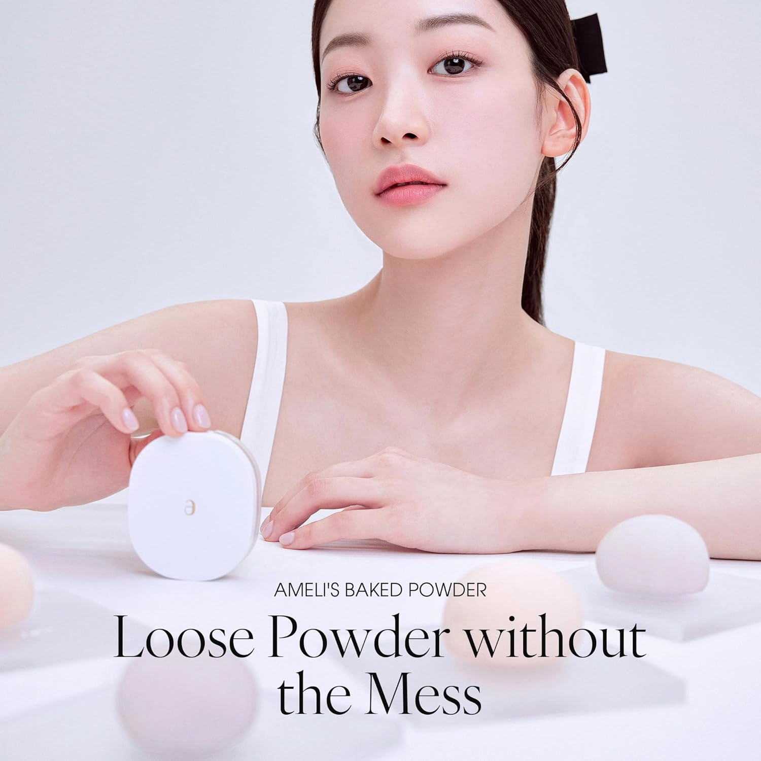 BAKED POWDER 002 LIGHT PINK, Terra-Cotta Facial Powder, Crease-free, Smudge Free & Weightless Setting powder (6.2g, 0.014 oz.)