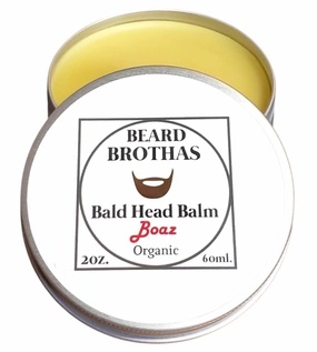 Bald Head Balm Moisturizer. Post Shave Polish for Bald Heads. Conditions and Soothes the Scalp Providing Lasting Softness, Shine, & Protection. Boaz Scent.
