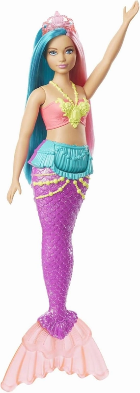Barbie Dreamtopia Mermaid Doll, 12-inch, Teal and Pink Hair