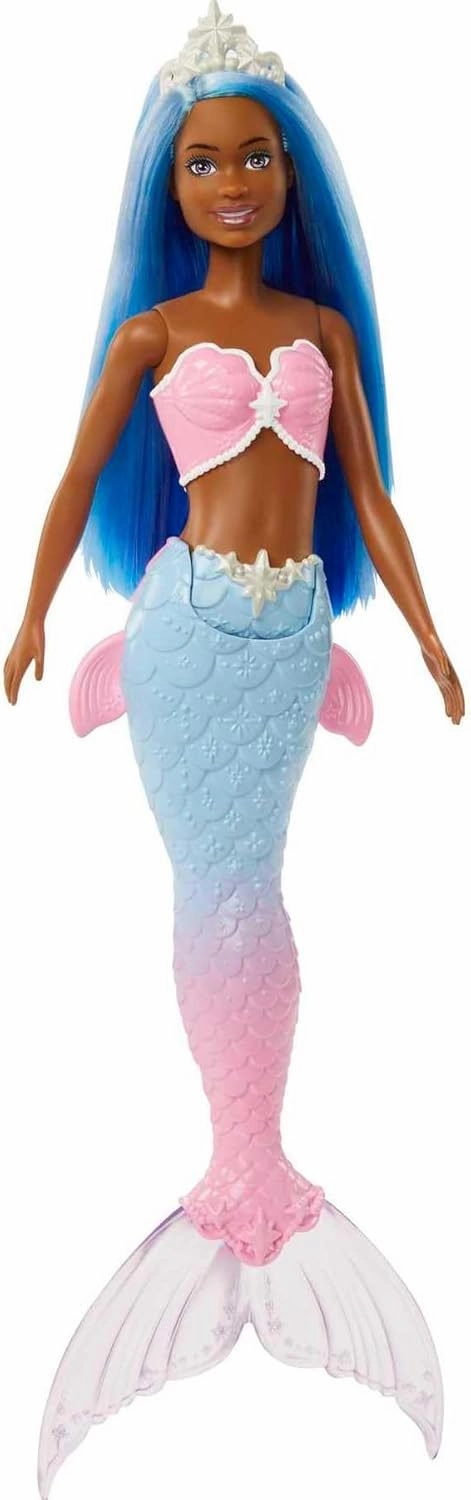 Barbie Dreamtopia Mermaid Doll with Blue Hair, Pink & Blue Ombre Tail & Headband Accessory