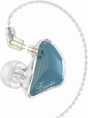 BASN Bmaster 2-Pin Triple Drivers in Ear Monitor Headphone with Two Detachable Cables Fit in Ear Suitable for Audio Engineer, Musician (Blue)