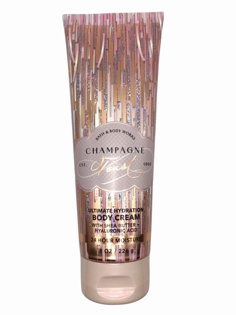 Bath & Body Ultimate Hydration Body Cream with Shea Butter, Full Size, 8 Oz. (Full Size, Champagne Toast)