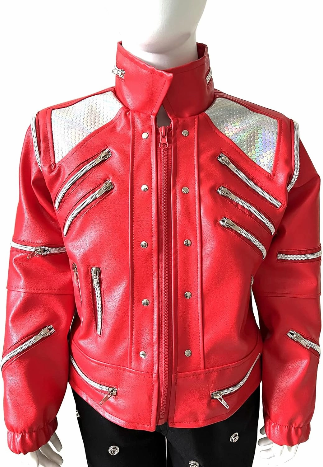 Beat It Red Jacket Children Kids Jacket Costumes for Perfromance Party Imitate Birthday
