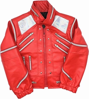 Beat It Red Jacket Children Kids Jacket Costumes for Perfromance Party Imitate Birthday