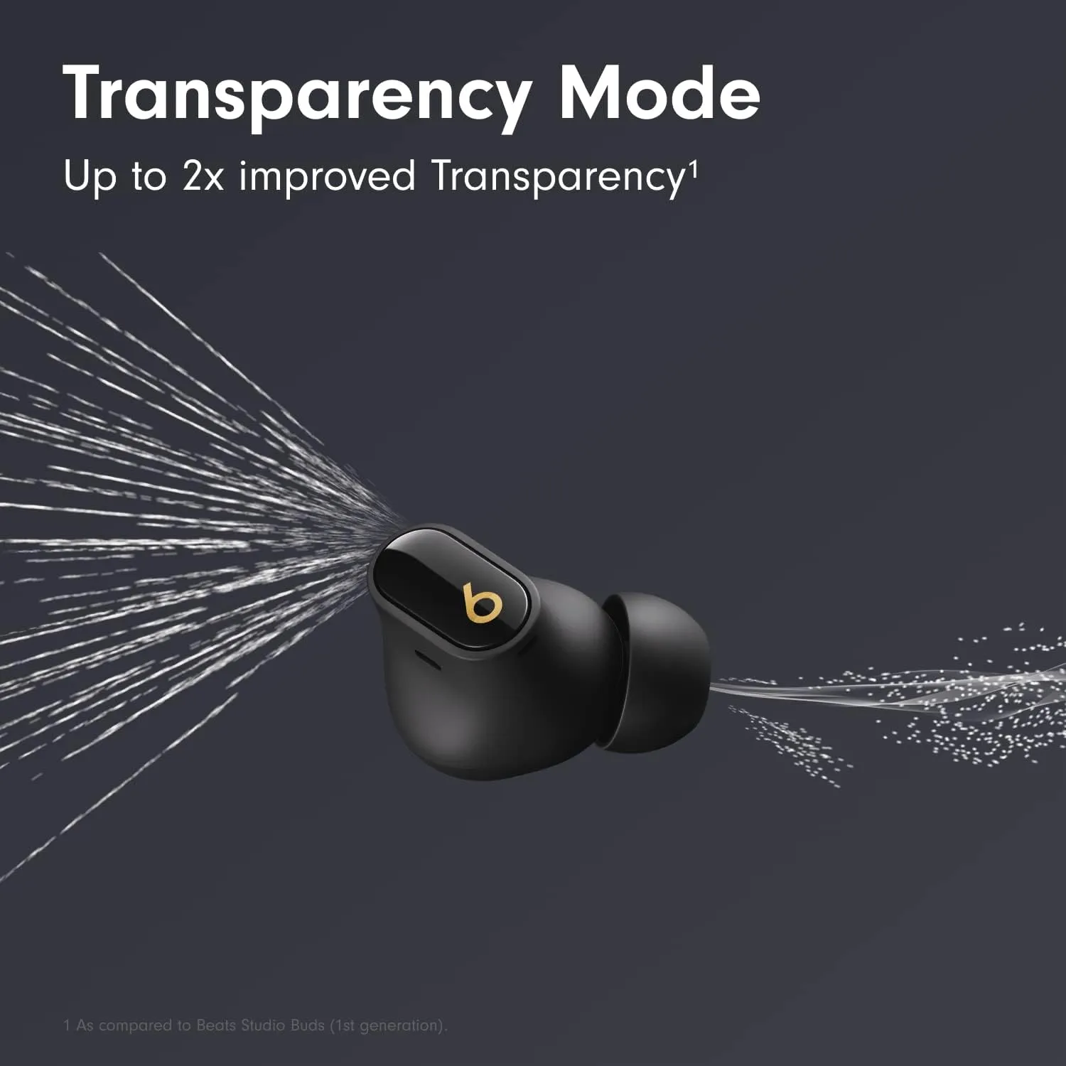 Beats Studio Buds   True Wireless Noise Cancelling Earbuds - Black/Gold (Renewed)