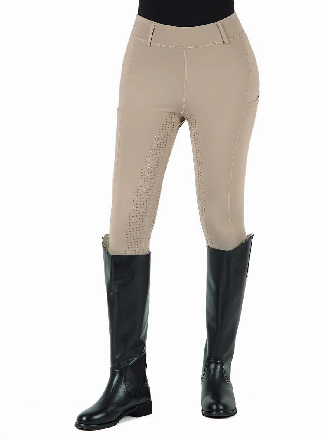 beroy Horse Riding -Pants Women Equestrian-Breeches - Ladies Training Horseback Riding Tights Full Seat Silicone Pockets