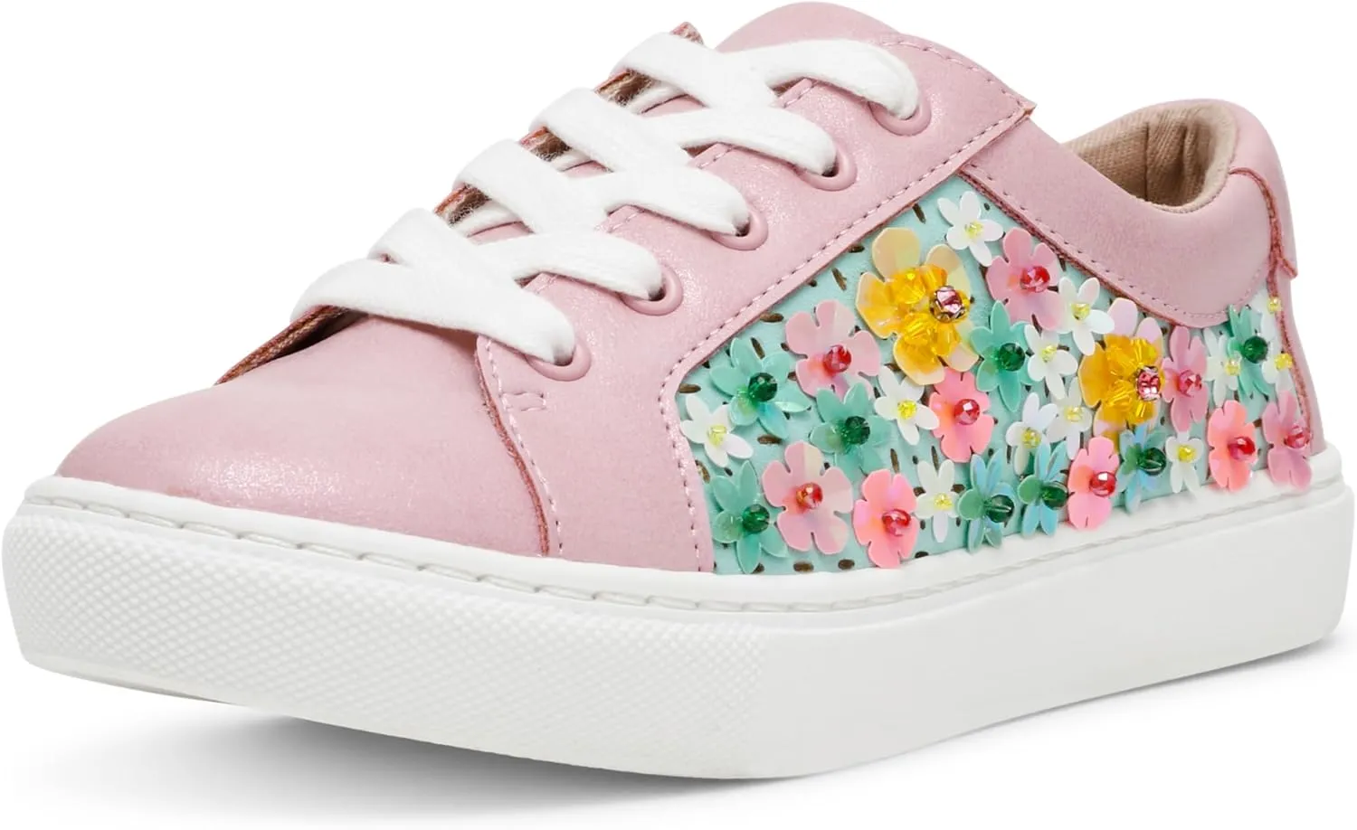 Betsey Girls Romy Sneaker, Pink Multi, 2 Little Kid