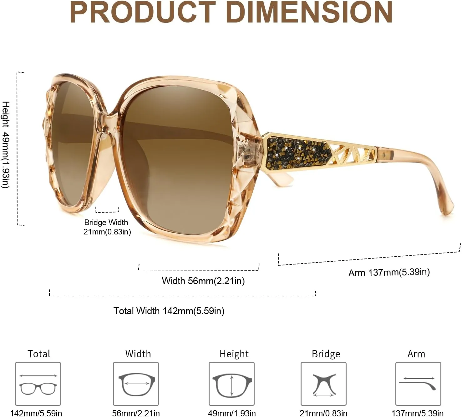 Bifocal Reading Sunglasses for Women Oversized Square Sun Reader Sparkling Composite Shiny Sunglasses with readers