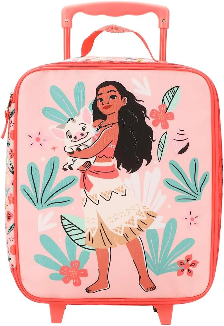 Bioworld Moana Pua & Moana Tropical Print Youth 4-Piece Carry On Luggage Travel Set