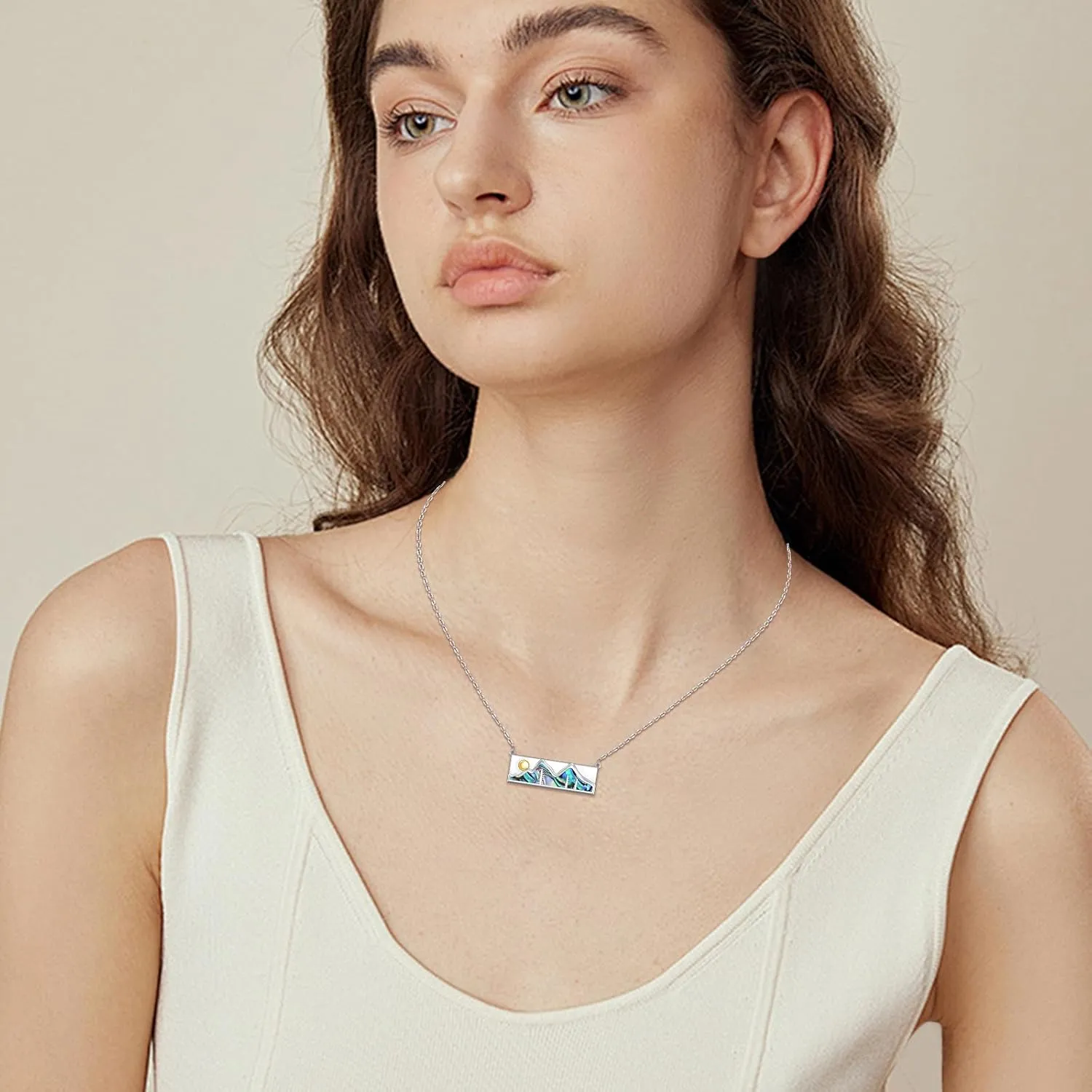Birth Flower Necklace 925 Sterling Sliver Natural Pendant Jewelry Birthday Gifts for Women Mom Hikers Campers