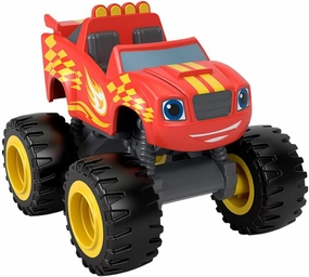 Blaze and The Monster Machines Racing Flag Blaze - GVG61 ~ Die-Cast Vehicle ~ Red and Yellow Race Car