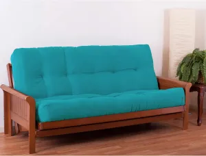 Blazing Needles Renewal 9" Twill Futon Mattress, Full, Aqua Blue