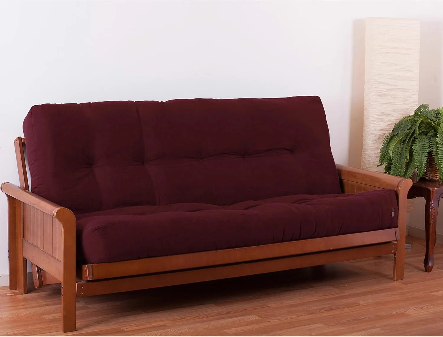 Blazing Needles Renewal 9" Twill Futon Mattress, Full, Burgundy