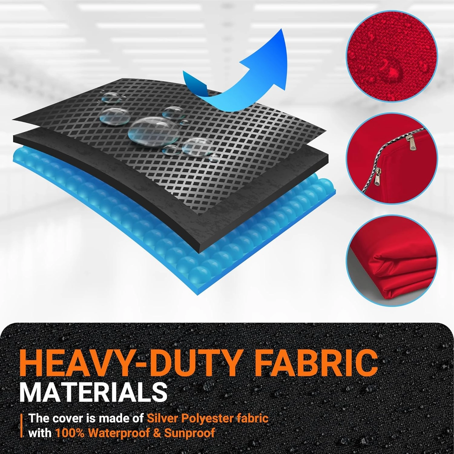BlueStars 2PCS Washing Machine Covers For Top-load and Front-load Washer/Dryer - Premium Outdoor Protection For Most Washer Dryer Cover - W29”x D28”x H43” (Red)