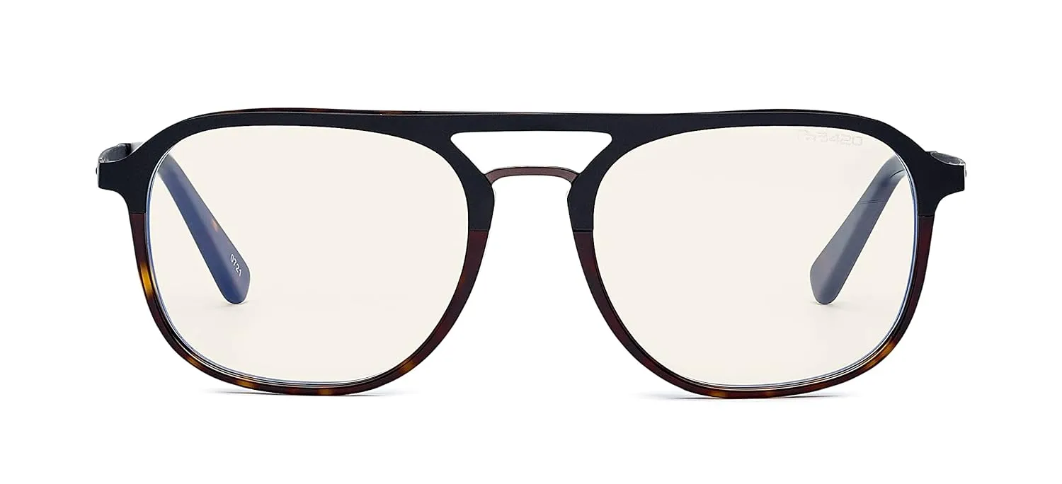 bollé Safety - OSLO, Blue Light Blocking Safety Glasses, Acetate Matt black and Translucent Tortoise, PC lenses Plano