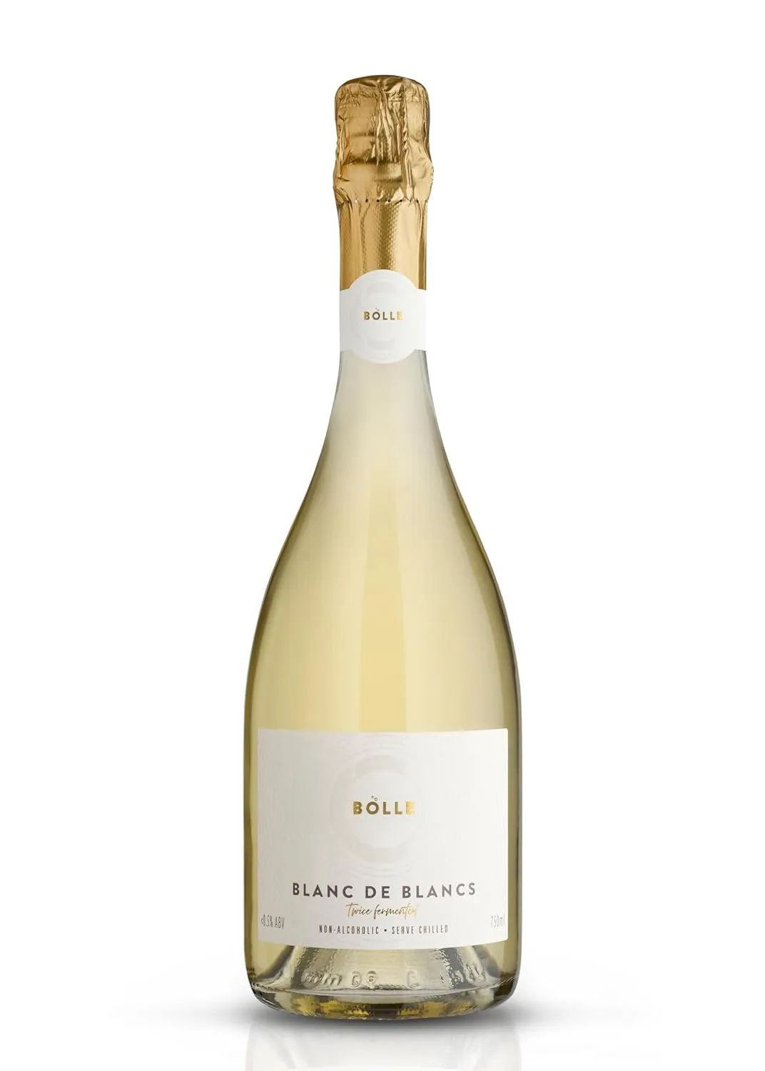 BOLLE Blanc De Blancs <0.5% Non-Alcoholic Sparkling Wine - Premium Champagne Alternative, Low-Calorie, Vegan - 26.4 fl oz (750ml)