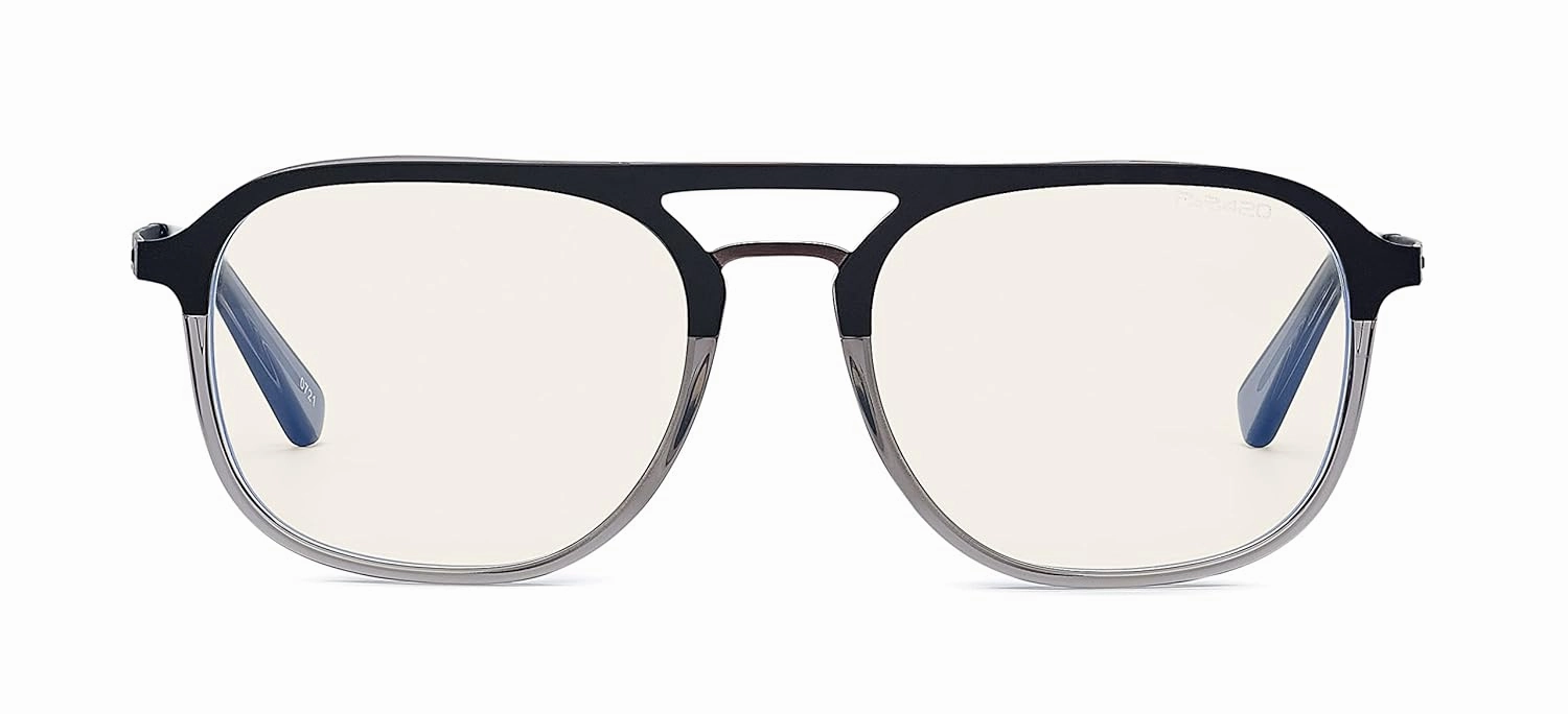 Bolle Safety OSLO, Blue Light Blocking Safety Glasses, Acetate Matt black and Translucent grey, PC lenses Plano