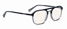 Bolle Safety OSLO, Blue Light Blocking Safety Glasses, Acetate Matt black and Translucent grey, PC lenses Plano