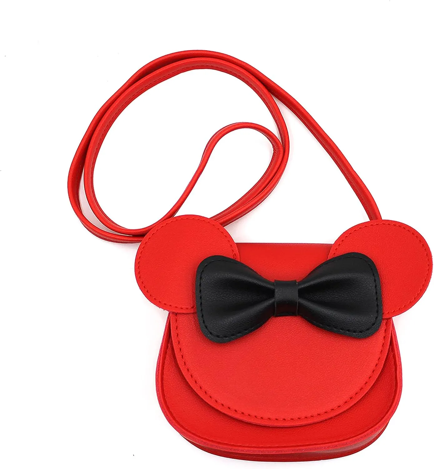 Bolley Joss Crossbody Purse Bowknot Shoulder Bag Handbag Little Girl's Cute Purse with Cartoon Mouse Ears