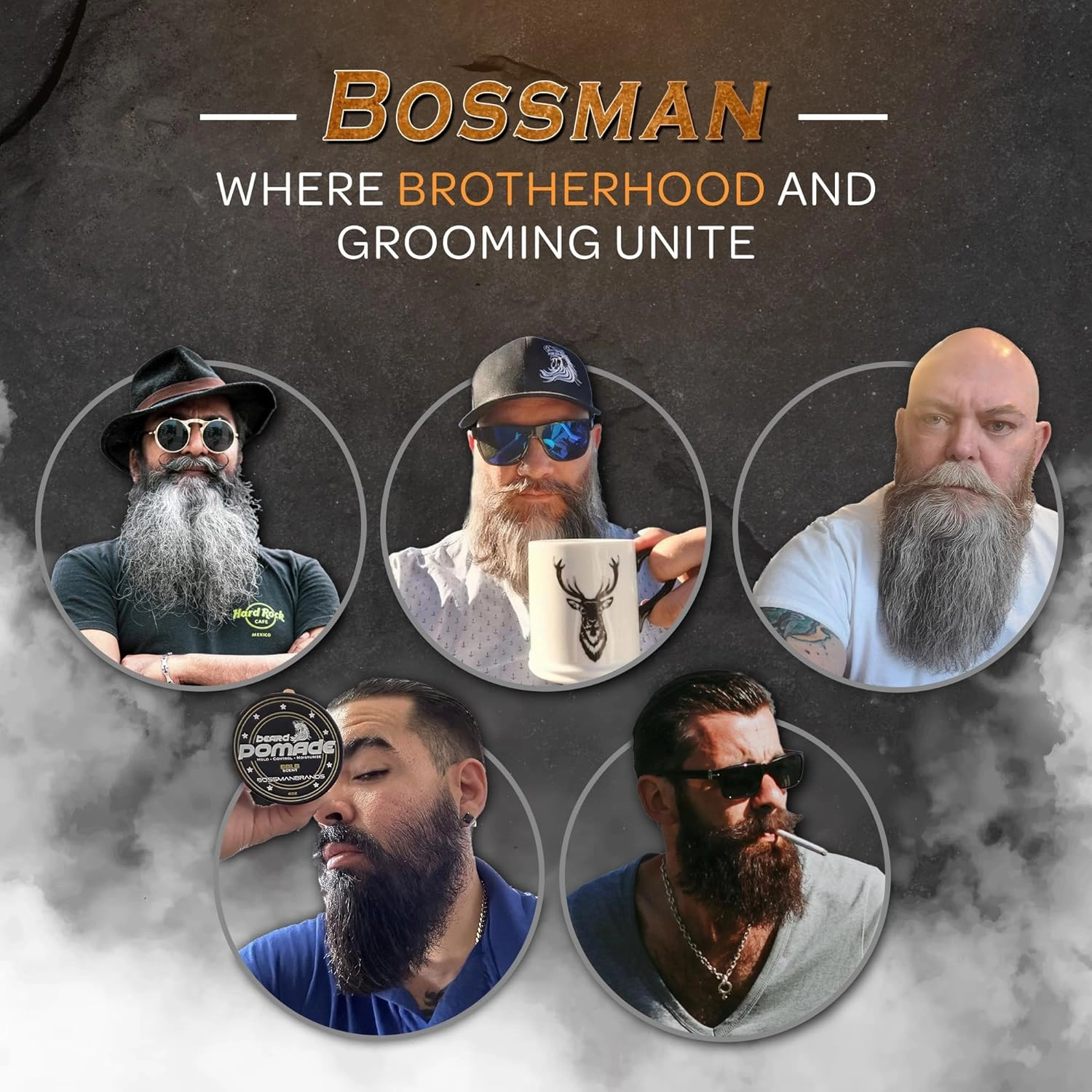 Bossman Hair & Beard Pomade for Men (Gold Scent) – Medium Hold & Moisturizing for Hair, Beard & Mustache Styling – Made in USA