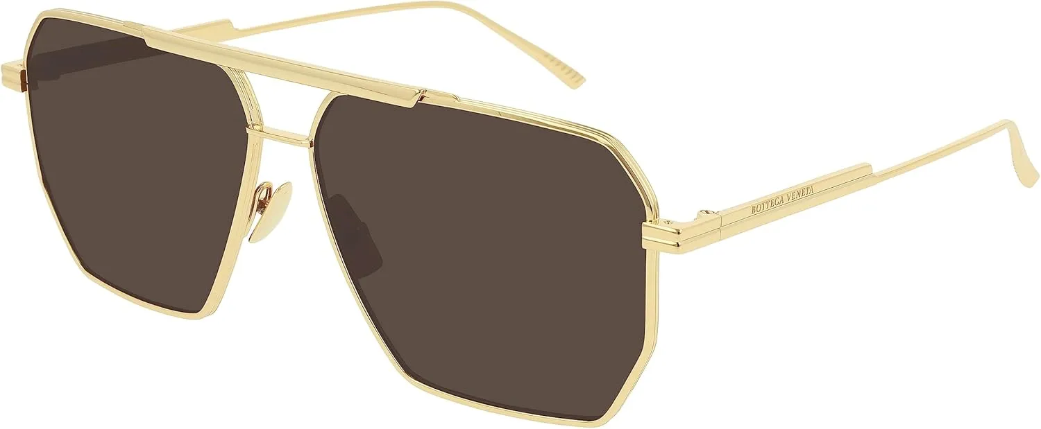 Bottega Veneta Square Sunglasses BV1012S 003 Gold 60mm 1012