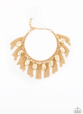 Brag Swag Gold bracelet - Paparazzi Accessories