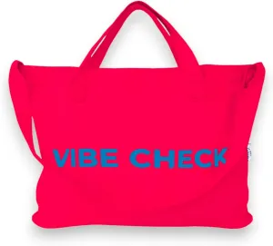 Bright Color Reusable Cotton Tote, Casual Shoulder Work daily bag, Grocery Bag with Inside Pocket, Vibe Check