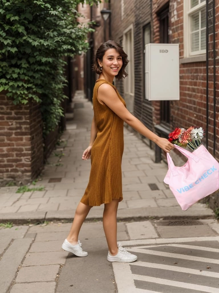 Bright Color Reusable Cotton Tote, Casual Shoulder Work daily bag, Grocery Bag with Inside Pocket, Vibe Check