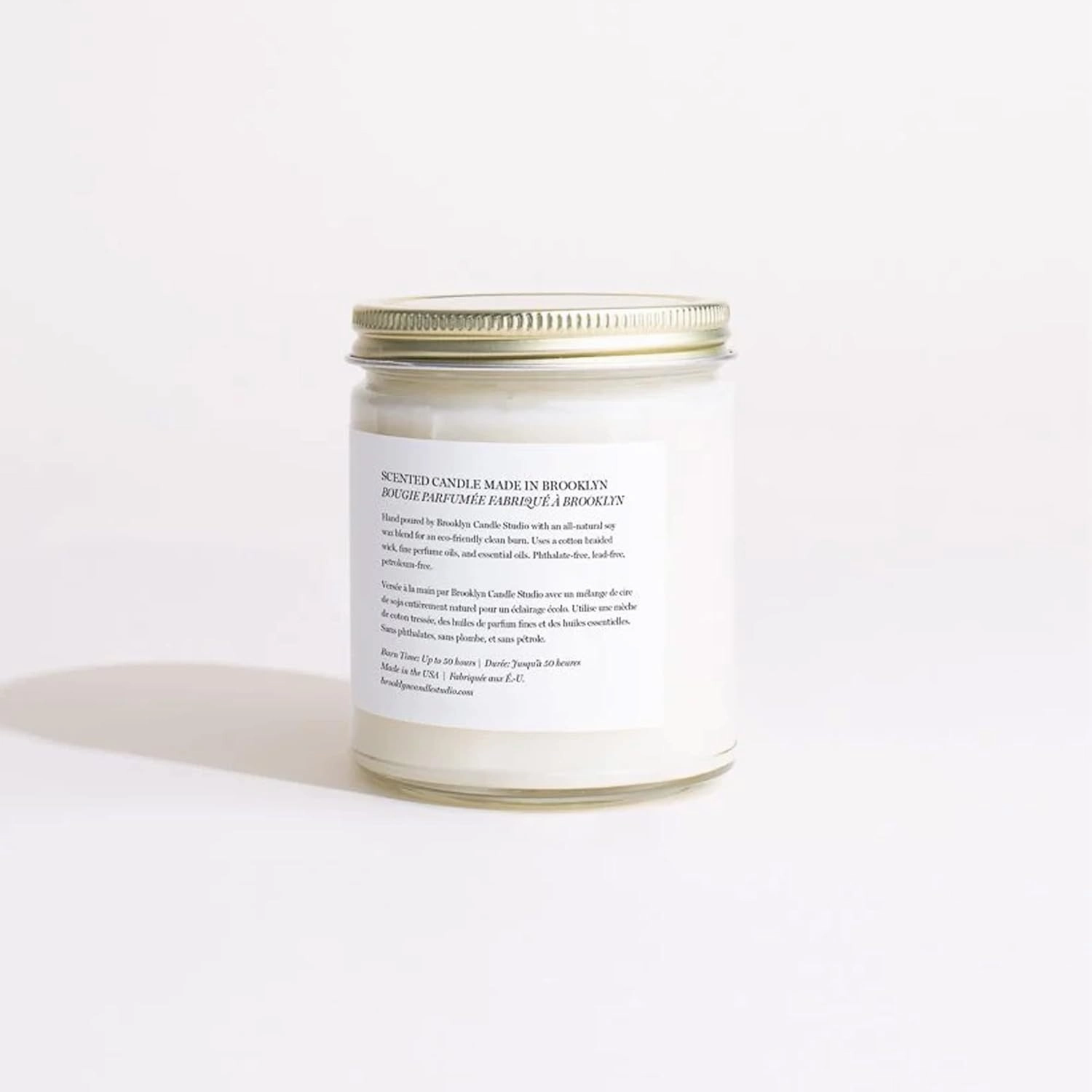 Brooklyn Candle Studio Santal Jar Candle - Luxury Scented Candle, Vegan Soy Wax, Hand Poured in The USA, 50 Hour Slow Burn Time - 7.5oz