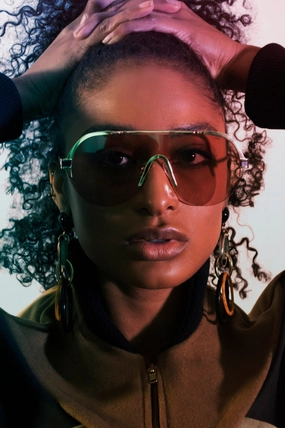 Brown Browline Sunglasses
