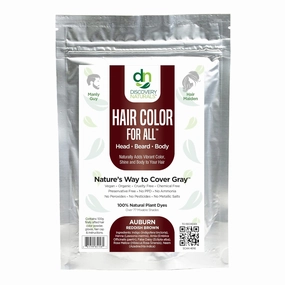 Brown Henna Hair Color For All Kit | 100% All Natural Indigo Powder Hair Dye & Beard Dye (Auburn Reddish Brown) Organic, Herbal & Vegan Chemical & Cruelty Free Permanent Gray Coverage & Tinting
