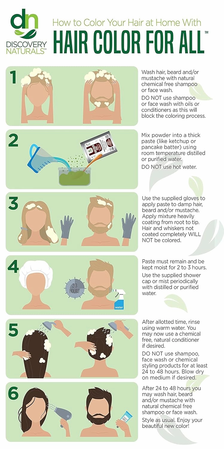 Brown Henna Hair Color For All Kit | 100% All Natural Indigo Powder Hair Dye & Beard Dye (Chestnut Medium Brown) Organic, Herbal & Vegan Chemical & Cruelty Free Permanent Gray Coverage & Tinting