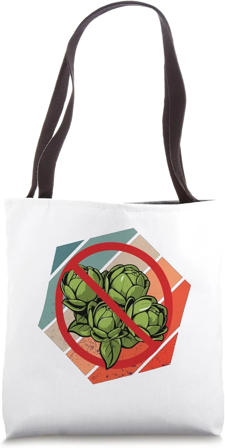 Brussels sprouts prohibition no entry dislike vegetables Tote Bag