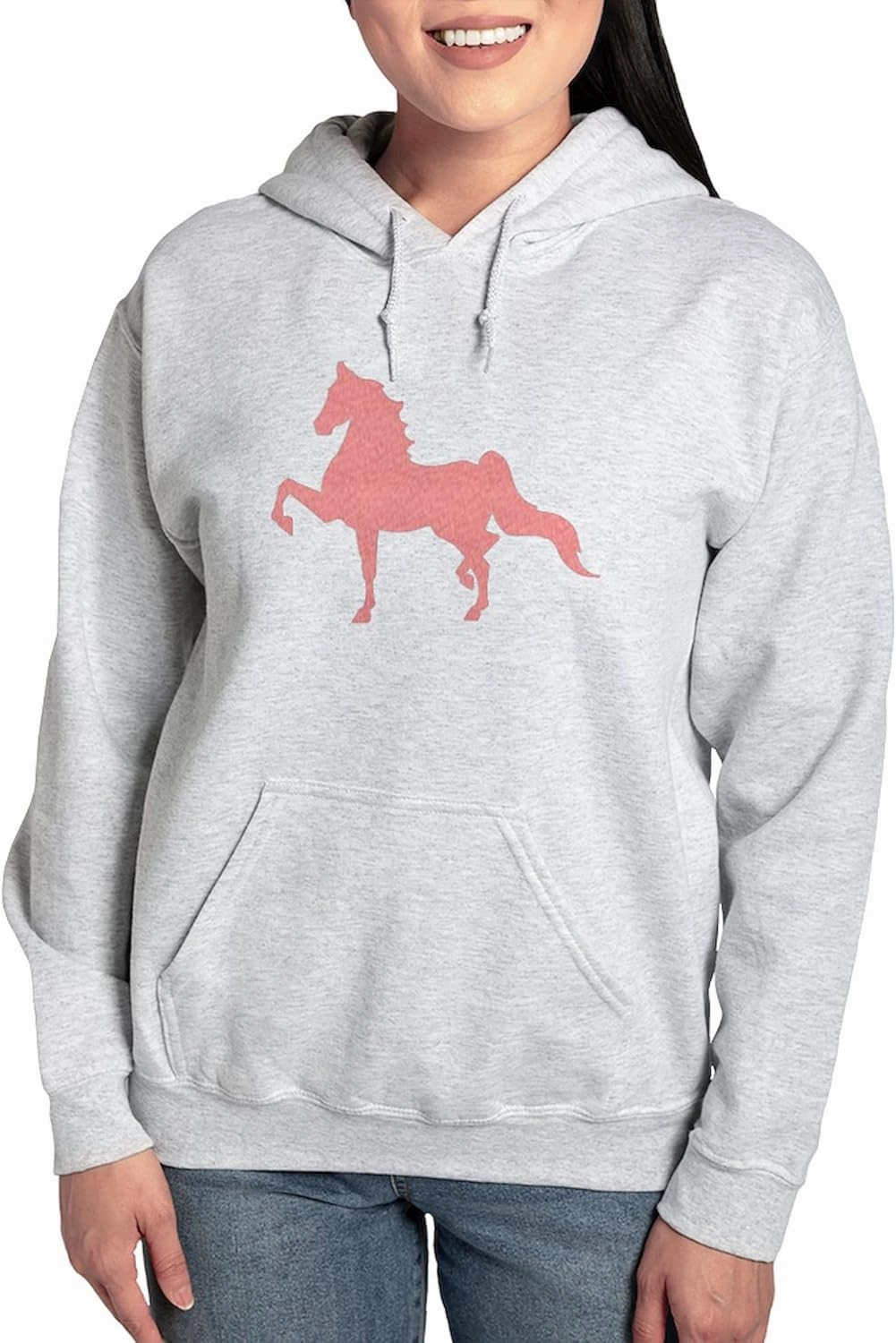 CafePress American Saddlebred Pink Pattern Women's Hooded Women's Light Hooded Pullover Sweatshirt