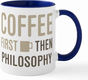 CafePress Coffee Then Philosophy 11 oz (325 ml) Ceramic Coffee Mug