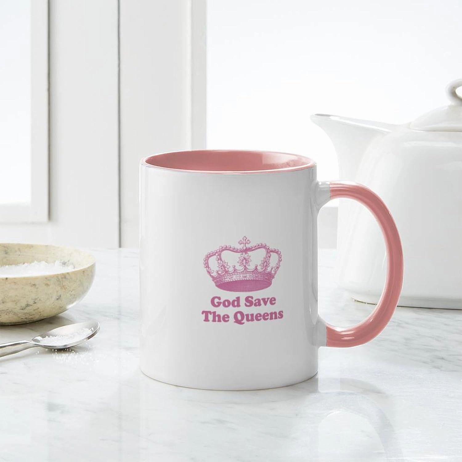 CafePress God Save The Queens (Rose Pin Mug 11 oz (325 ml) Ceramic Coffee Mug